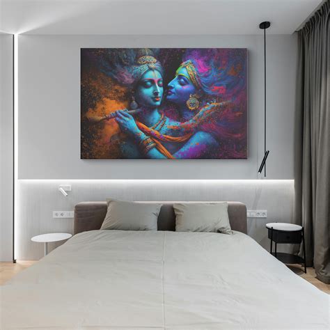 Lord Radha Krishna Canvas wall painting – Taaj Decore