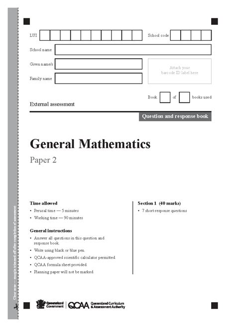 Image result for General Math External Exam Matrices