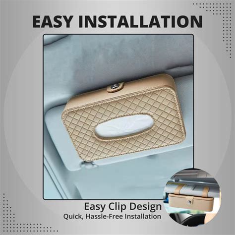 Buy High Quality Car Tissue Box Holder (Beige & Black Color) – Robustt