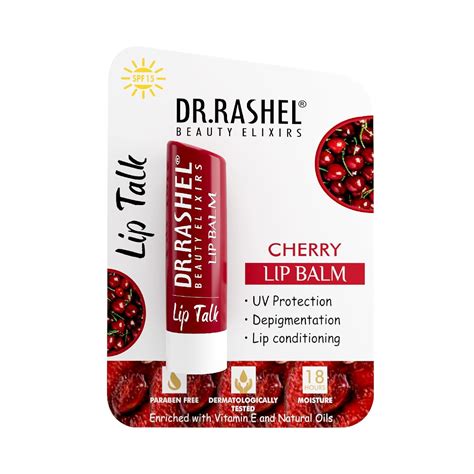 Buy Dr.Rashel Cherry Lip Balm - 4.5 gms Tinted Lip Moisturizer for Dry ...