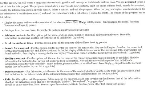Image result for Python Address Book Algorithm