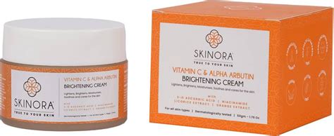 Skinora Vitamin C & Alpha Arbutin Brightening Cream For Skin Lightening ...