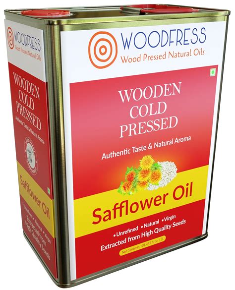 WOODFRESS Cold Pressed Safflower Oil 3 Litre, Freshly Hulled, 15kg ...