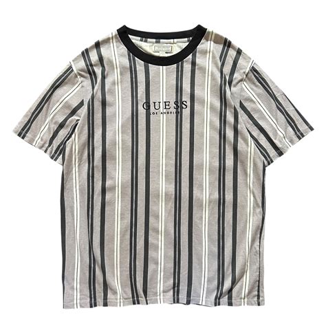 p1/90s GUESS striped T-shirt men'sL | 古着butterfly