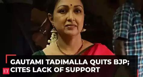Tamil Nadu: Actor-politician Gautami Tadimalla quits BJP; cites lack of ...