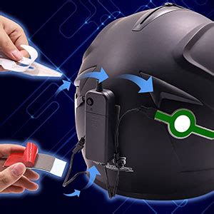 Allextreme Plastic Exhnl1G El LED Helmet Light Strip with 3 Modes ...