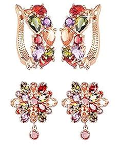 YouBella Jewellery Earrings for Women Combo Set of Two Multi-Color ...