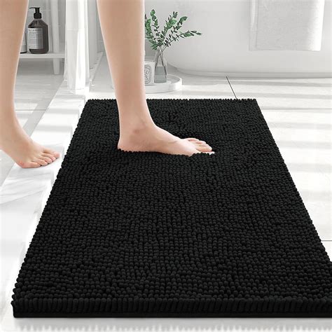 smiry Chenille Bath Mat, 40 x 120 cm, Non-Slip Super Absorbent Bathroom ...