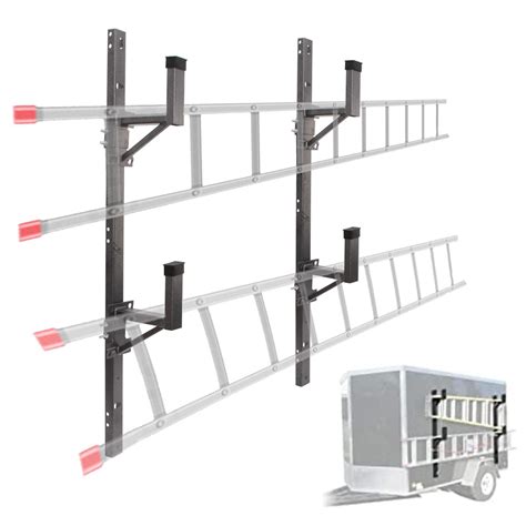 Buy Trailer Side Ladder Rack for Enclosed Trailer Carry 2 ladders Side ...