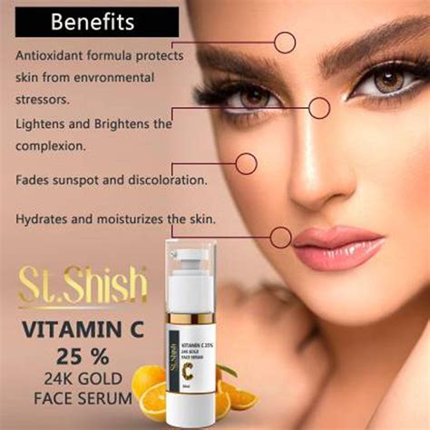 St.Shish Vitamin C 25% 24K Gold Face Serum, 30 ml Price, Uses, Side ...
