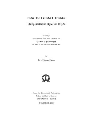Fillable Online HOW TO TYPESET THESES Fax Email Print - pdfFiller