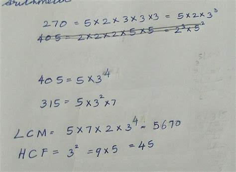 find the LCM and HCF of the following integers by applying the prime ...