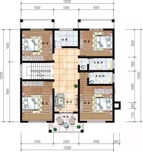 开间12米的自建房别墅设计图，二套附平面图随你选_盖房知识_图纸之家