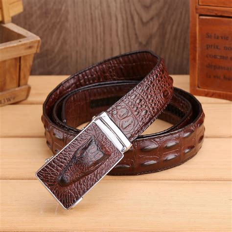 125CM Men’s Automatic Buckle Leather Belt Long Leather Belt – Alexnld.com