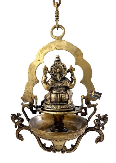 Ethnic Ganesha Frame Design Brass Hanging Diya