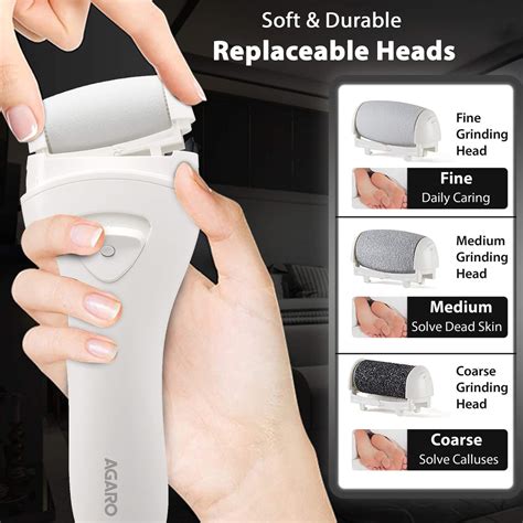 CR3001 Callus Remover with 3 Interchangeable Head Rollers, Rechargeabl ...