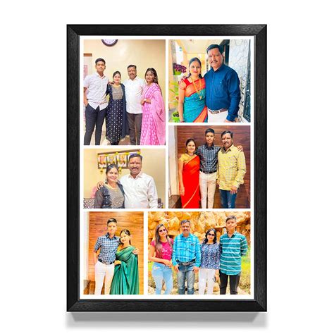 Family photo collage on cushion - Vignette Store