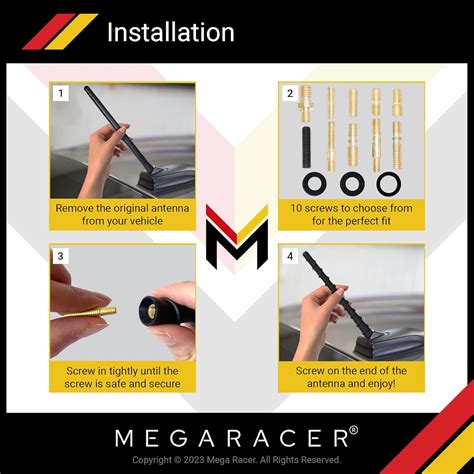 Buy Mega Racer Black Spiral Bending Antenna for Trucks, Cars, SUVs - 7 ...