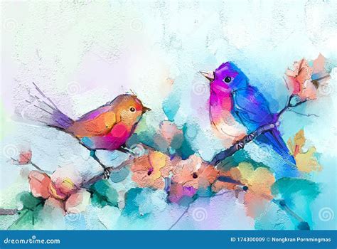 Acrylic Bird Painting