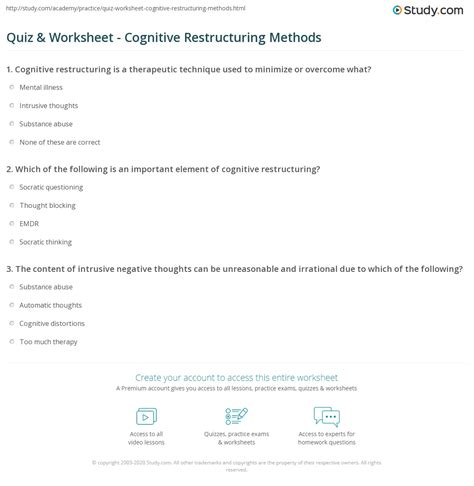 CBT at home - Be Extra - Worksheets Library
