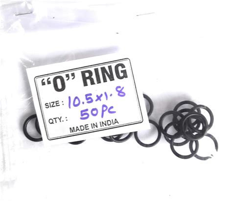 oring id 10.5 x CS1.8 mm pack of 50 pc : Amazon.in: Industrial & Scientific