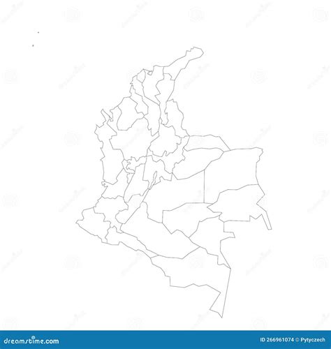 Colombia Political Map of Administrative Divisions Stock Illustration - Illustration of country ...