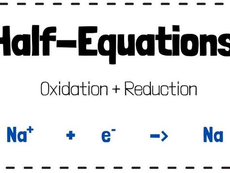 Image result for Free Science Lessons Half Equations