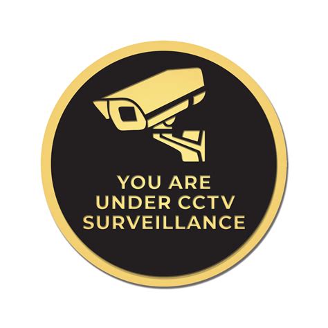 Rousrie CCTV Stickers For Glass Doors (Size: 6 Inch) For Office, Stores ...