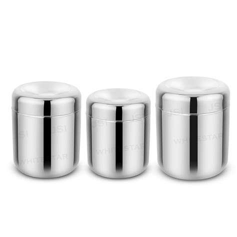 JSI 304 Grade Stainless Steel Containers Set/Utility Canister Set With ...