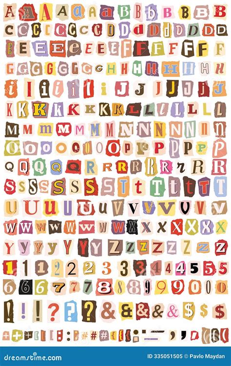 Ransom Letters Cut Out Alphabet Stock Vector - Illustration of paper ...