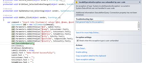 System.data.sqlclient.sqlexception 的图像结果