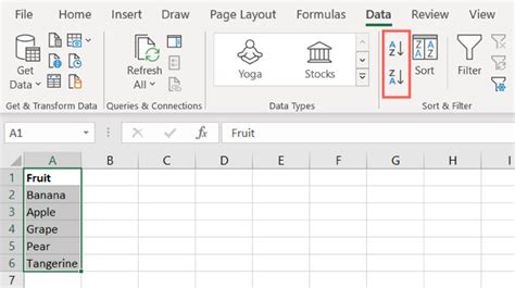 Image result for Microsoft Excel Sort
