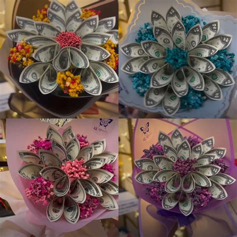 Money Origami Flower Bouquet