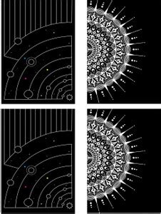 Combo Posters Set Of 4 Rolled Posters with Abstract space design No ...