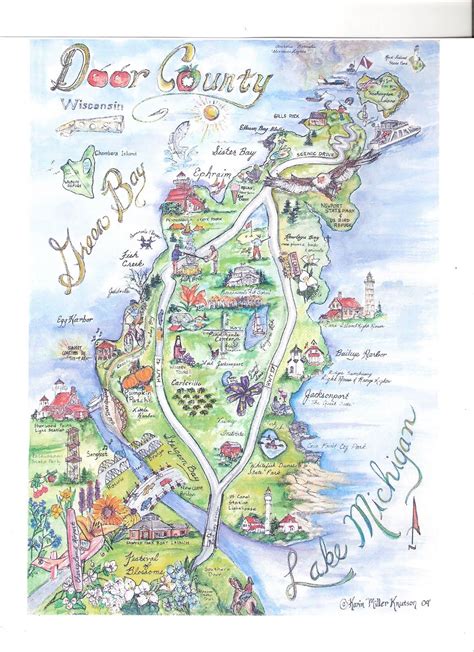 Door County Map Printable - Calendar Productivity Hacks