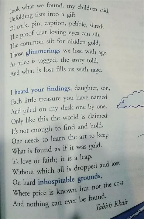 The poem is in the above pic....Q1) why do you think the poet hoards ...