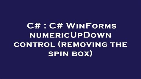 Image result for NumericUpDown Visual Studio