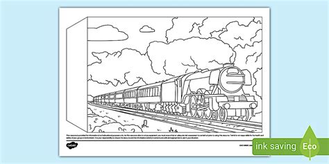 Flying Scotsman Centenary Flag Colouring Activity