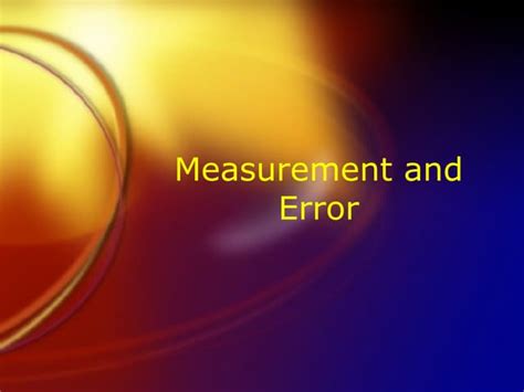 Image result for Measurement Error PPT Reference