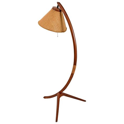 Mid-Century Modern Rispal Style Danish Teak Arc Floor Lamp, 1960s at ...