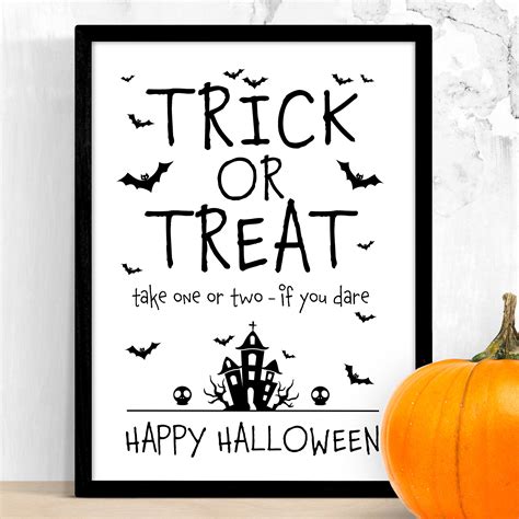 Trick Or Treat Printable Sign - Printable Free Templates