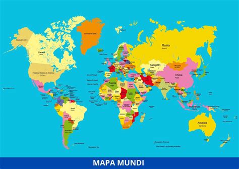 Mapa mundi para colorir e imprimir em PDF - Artesanato Passo a Passo!