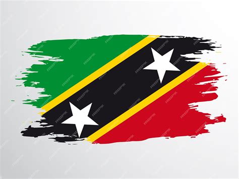 Premium Vector | Flag of the Federation of Saint Kitts and Nevis