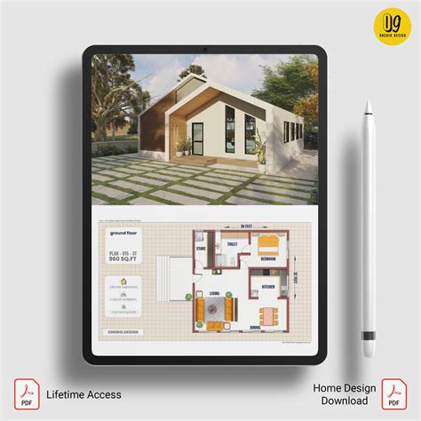 Modern House with Sloping Roof in 50x30 – Ongrid Design