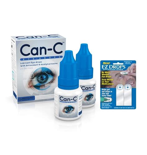 Can-C Eye Drops with EZ Drops Reflective Applicatory Strips - Antioxidant Lubricant Eye Drops (2 ...