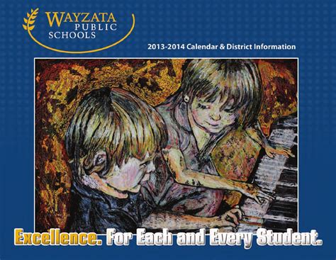 2013-2014 Wayzata Public Schools District Calendar by Wayzata Public ...