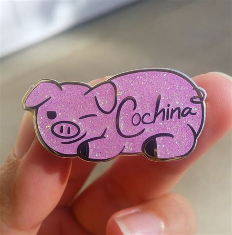 Cochina Pig Spanish Chicana Latina Hard Enamel Pin - Etsy