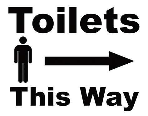 Buy Male Toilets This Way Toilet Arrow Left Right Business Retail Shop ...