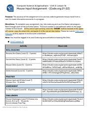 Image result for Lesson 16 Mouse Input Code