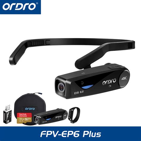 ORDRO FPV-EP6 Plus 4K Head Mounted Camera 1080p/60fps Vlog Camera ...